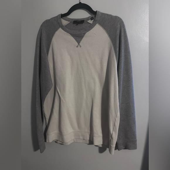 Vince Other - Men’s Vince Size Medium White And Gray Thermal Long Sleeve